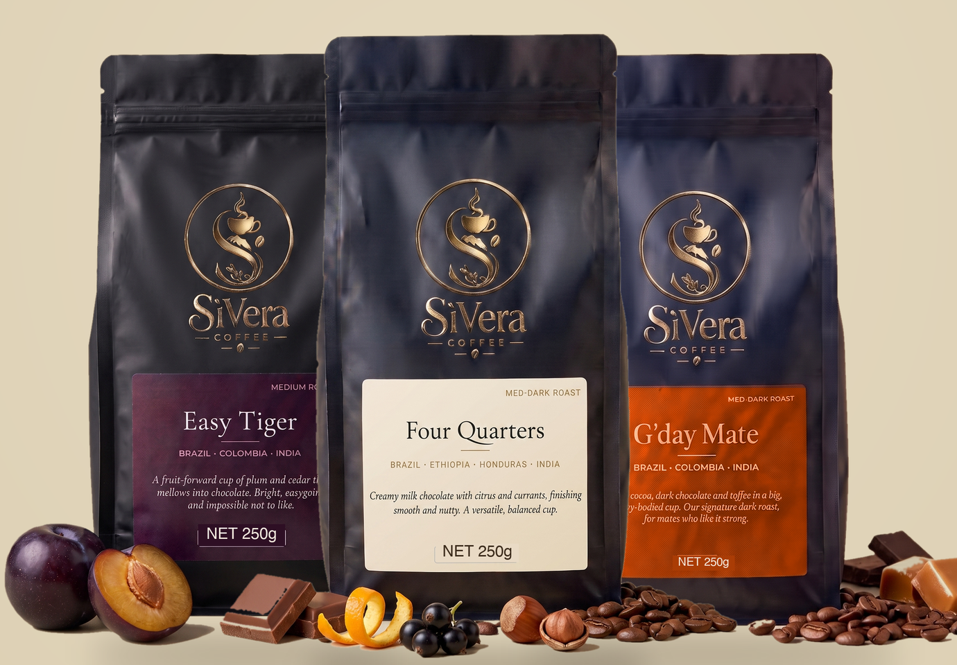 Sample Pack — all three SìVera blends in 250g bags